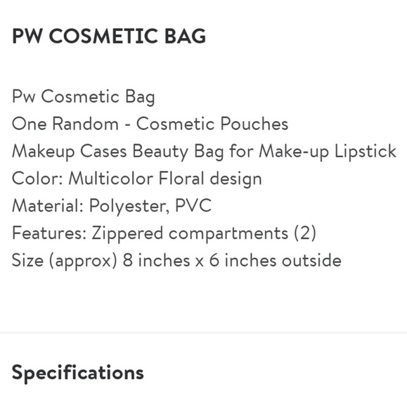 Pioneer Woman Cosmetic Bag Vintage Floral with 2 Zippers - Picture 5 of 5